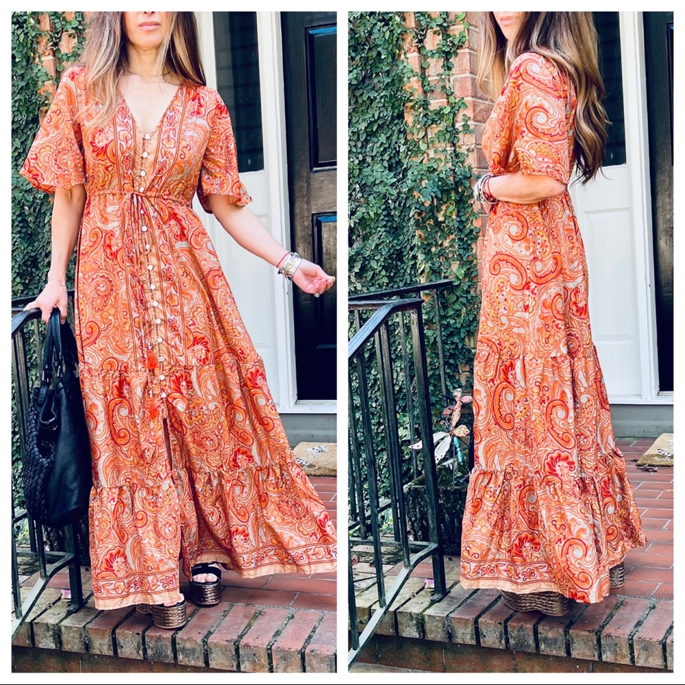 01 Celestina Bohemian Floral Maxi Dress